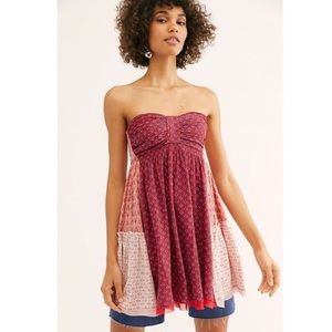 Free People across the sea mini dress in red